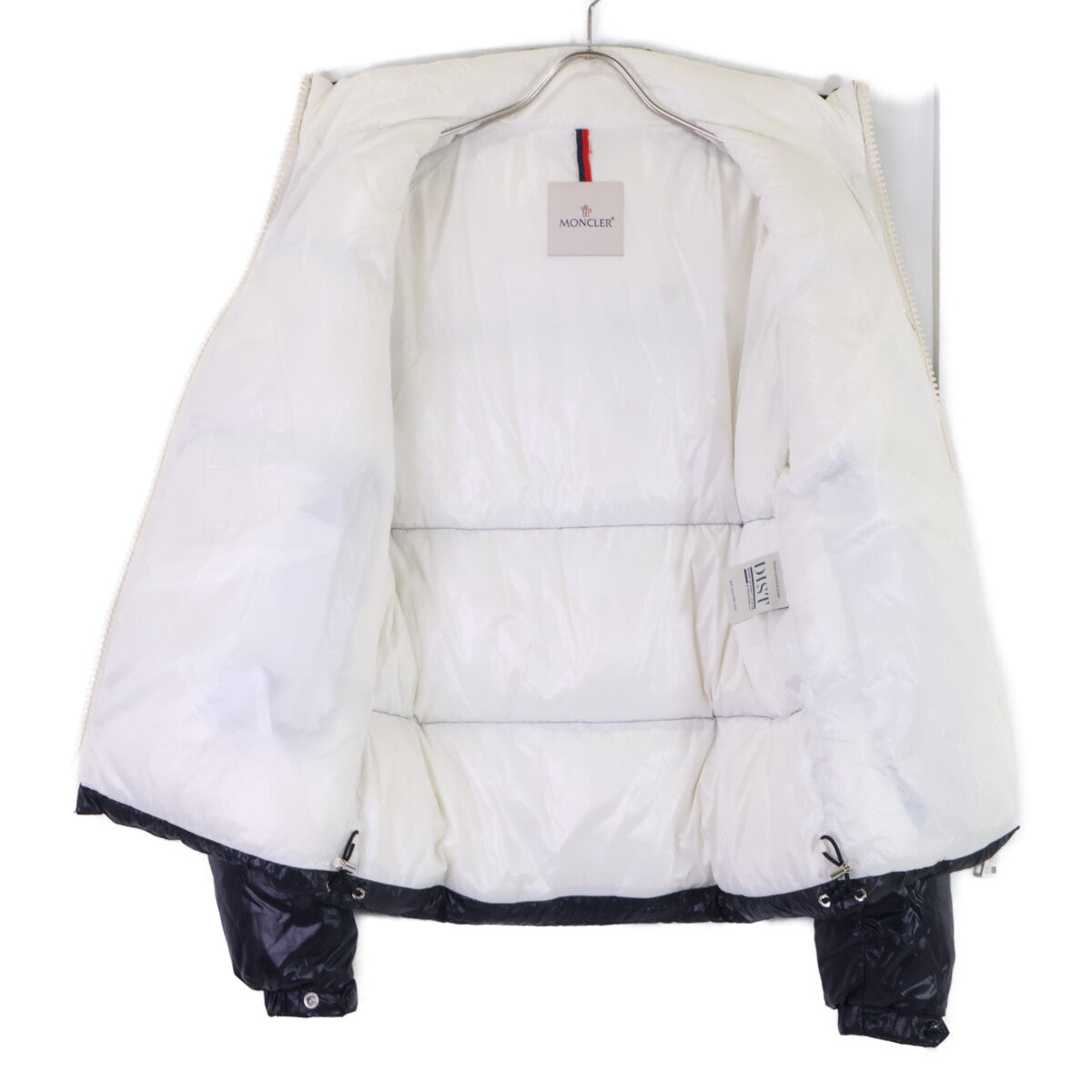 MONCLER CHARTREUSE Rubber Logo Jacket Navy/White Size 2