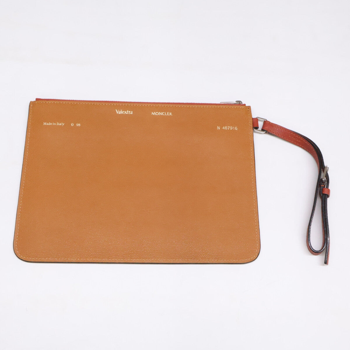 MONCLER x Valextra Embossed Leather Bag Brown Size ONE SIZE