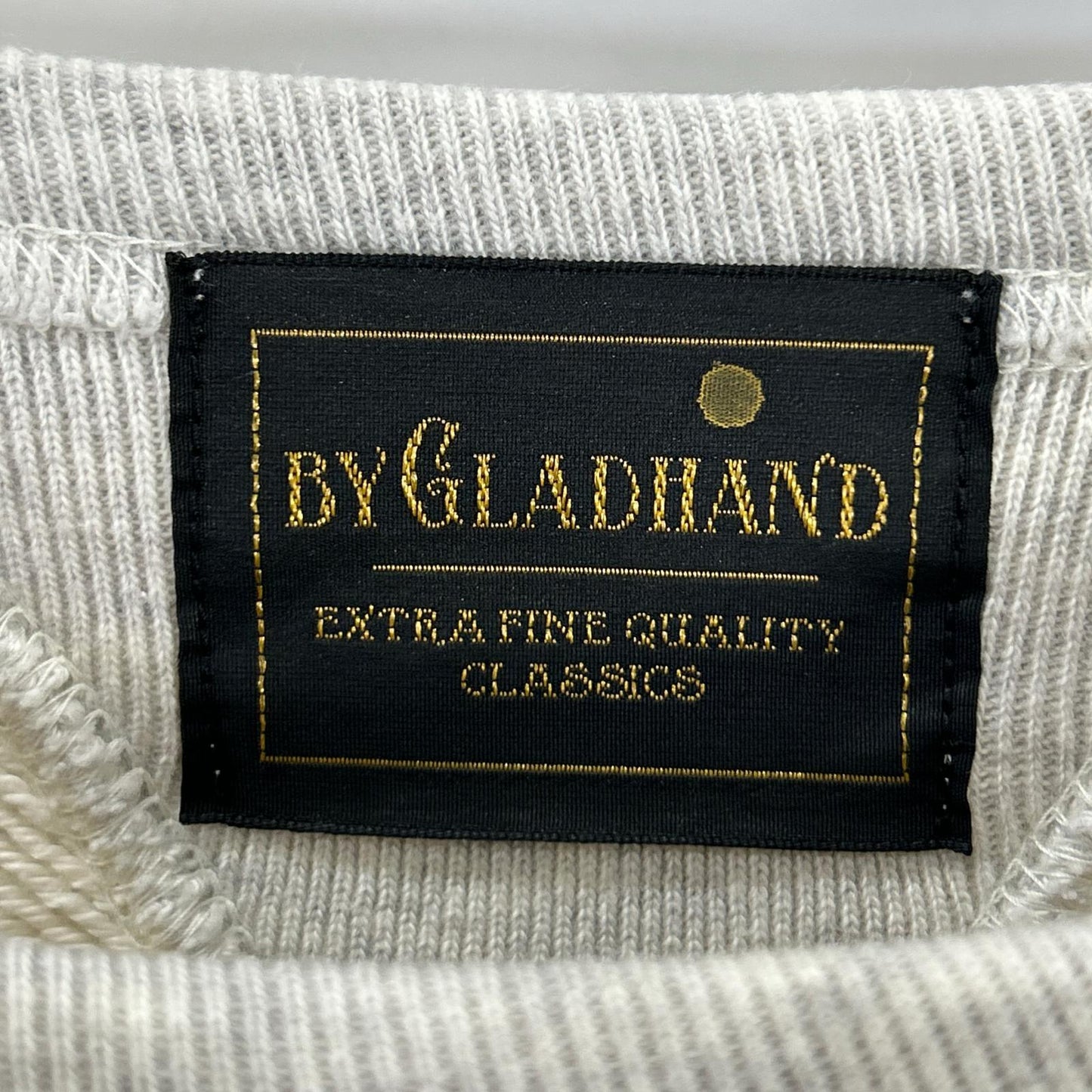 GLADHAND Beige Hand-Painted Leaf Finish Sweatshirt Size S