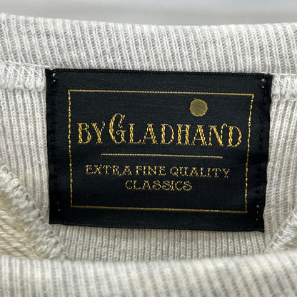 GLADHAND Beige Hand-Painted Leaf Finish Sweatshirt Size S