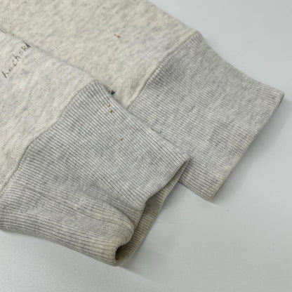 GLADHAND Beige Hand-Painted Leaf Finish Sweatshirt Size S