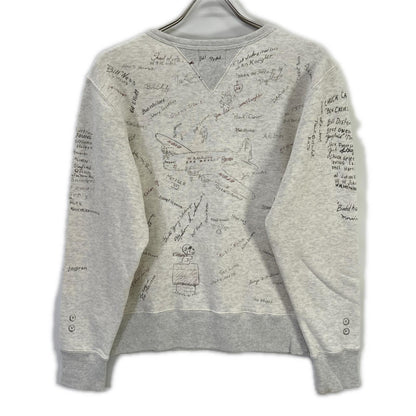 GLADHAND Beige Hand-Painted Girl Finish Sweatshirt Size S