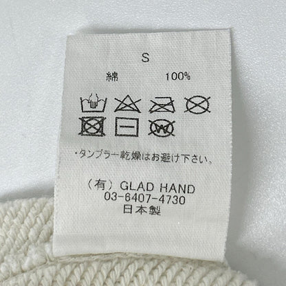 GLADHAND Beige Hand-Painted Girl Finish Sweatshirt Size S