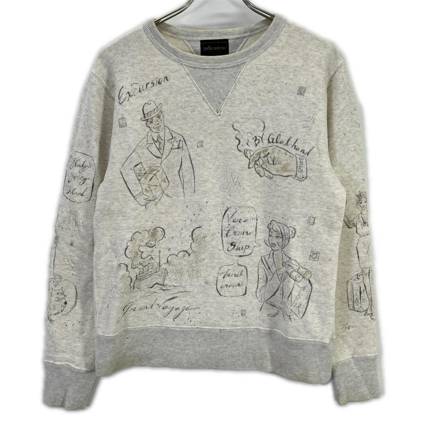 GLADHAND BYGH-16-AW-14 Beige Finish Sweatshirt Size S