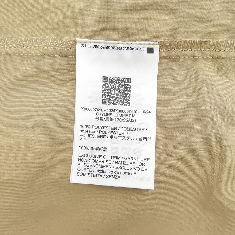 ARC'TERYX Skyline Long Sleeve Shirt Dark Beige Size S/P