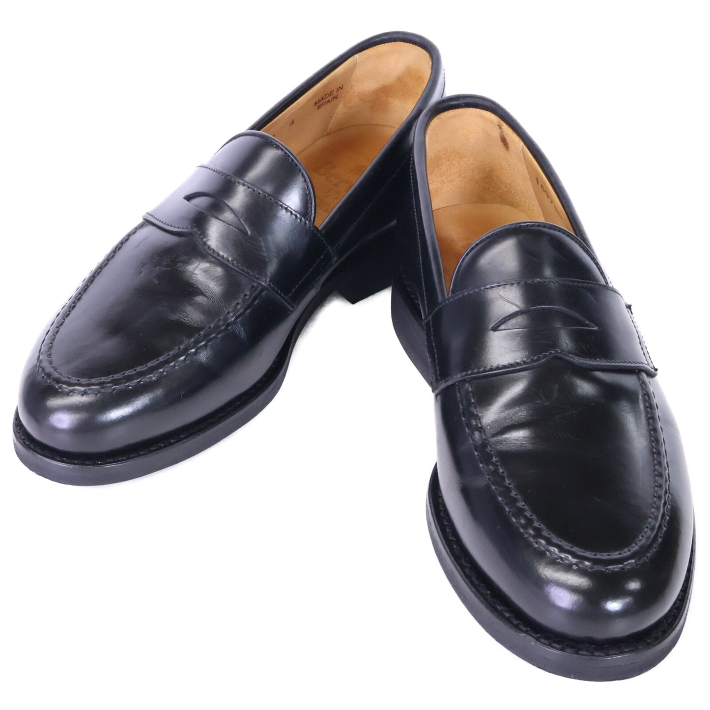 Berwick 5260 Leather Penny Loafers Black Size 4