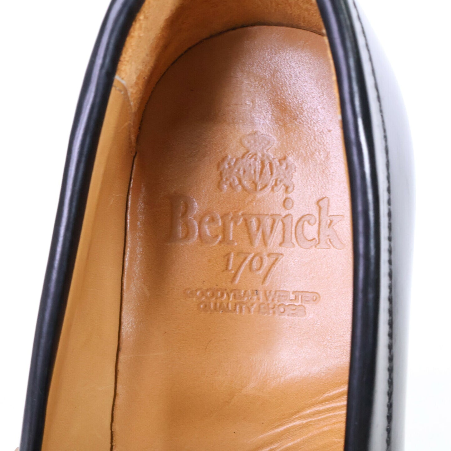 Berwick 5260 Leather Penny Loafers Black Size 4