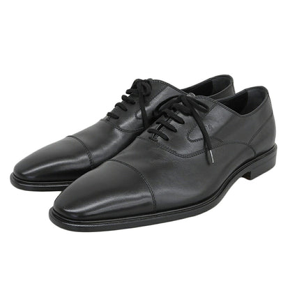 TOD'S Leather Embossed Logo Straight Tip Shoes Black Sneakers Size 9