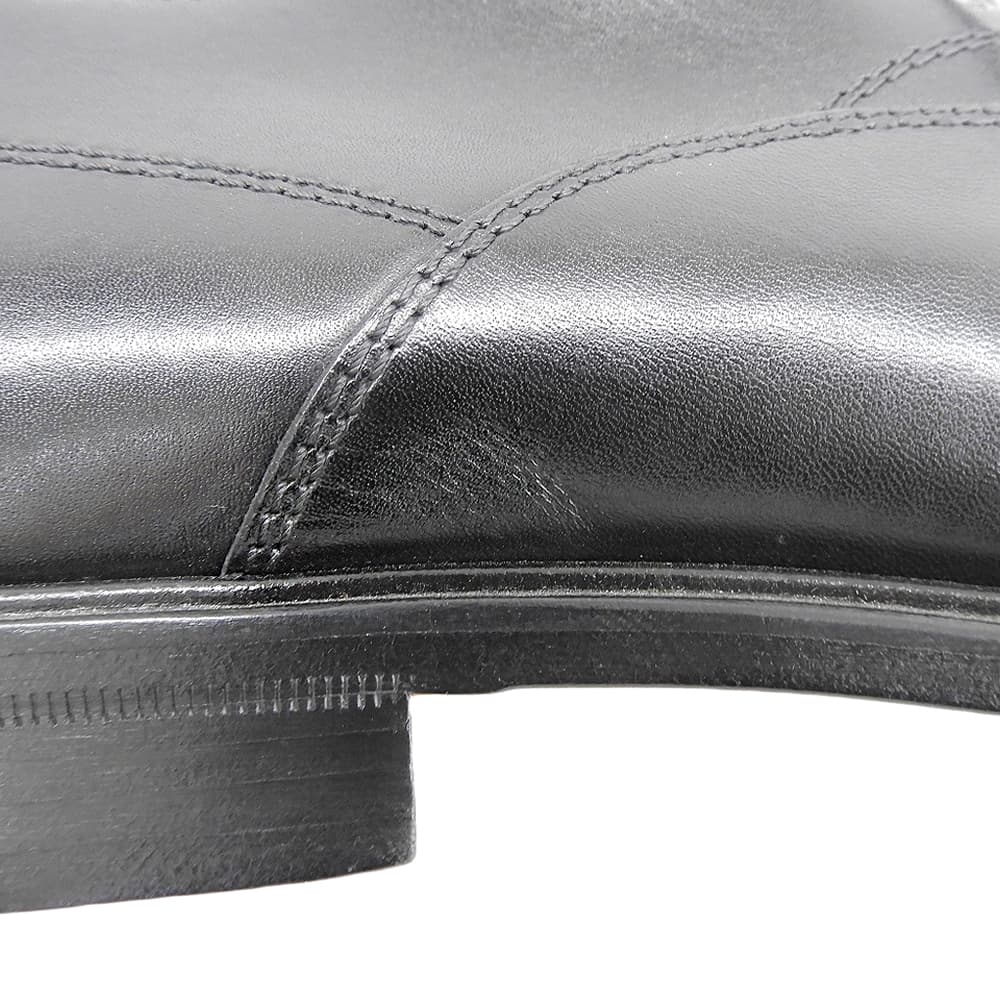 TOD'S Leather Embossed Logo Straight Tip Shoes Black Sneakers Size 9
