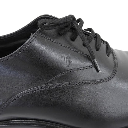 TOD'S Leather Embossed Logo Straight Tip Shoes Black Sneakers Size 9