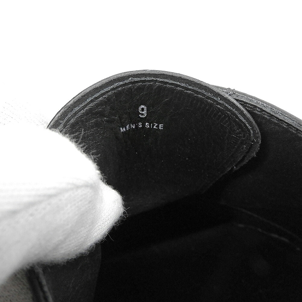 TOD'S Leather Embossed Logo Straight Tip Shoes Black Sneakers Size 9