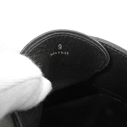 TOD'S Leather Embossed Logo Straight Tip Shoes Black Sneakers Size 9