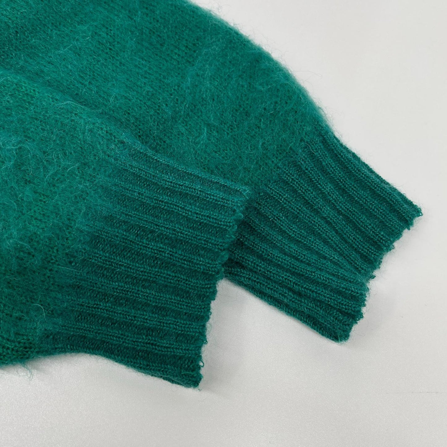 WACKO MARIA Green Wool Blend Mohair Knit Cardigan Size L