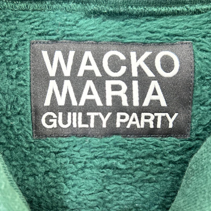 WACKO MARIA Green Cotton Front Logo Hoodie Size L