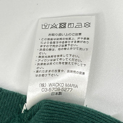 WACKO MARIA Green Cotton Front Logo Hoodie Size L