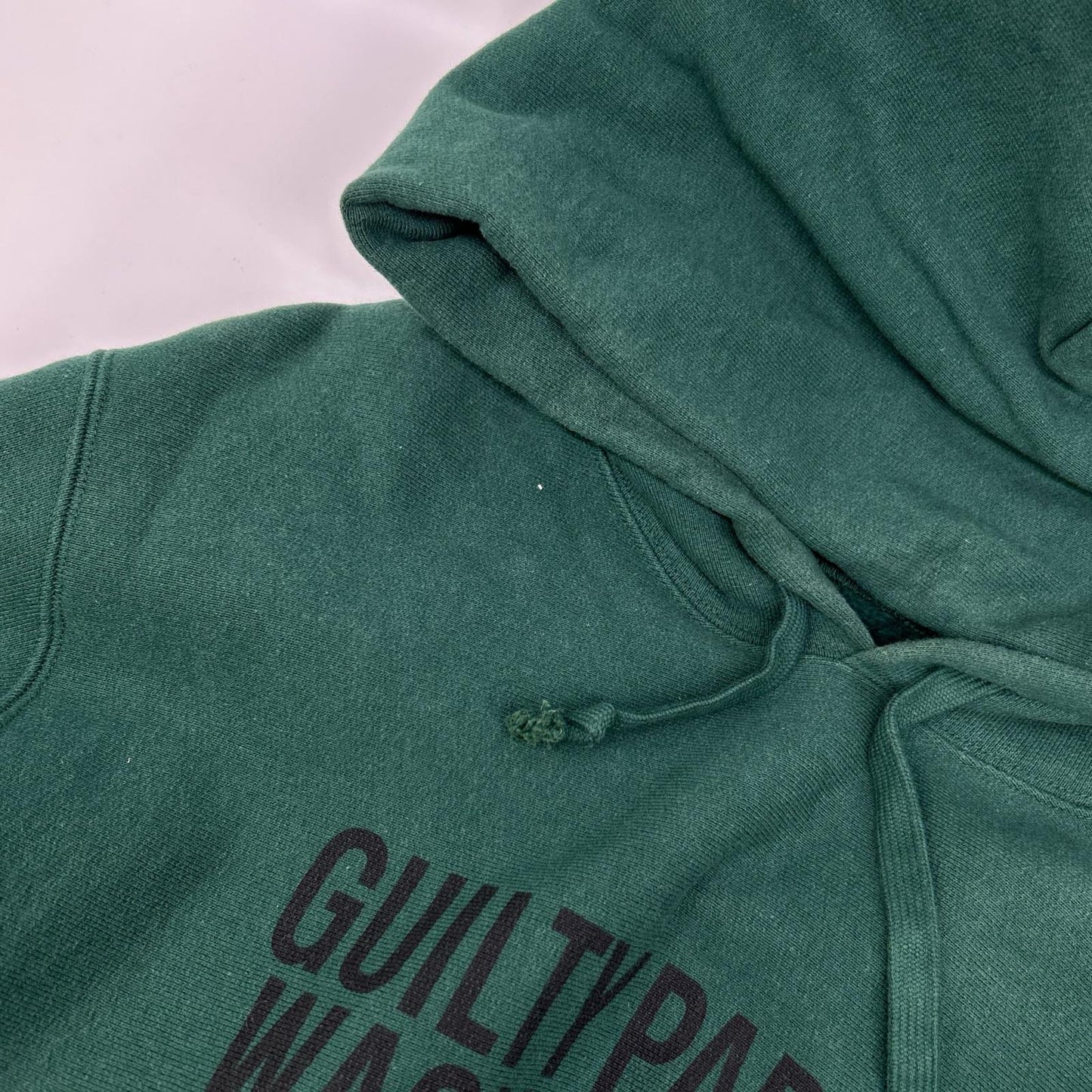 WACKO MARIA Green Cotton Front Logo Hoodie Size L