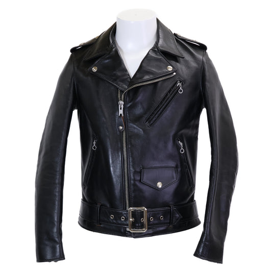 schott 613SJH ONESTAR Horsehide Double Rider Black Size 36