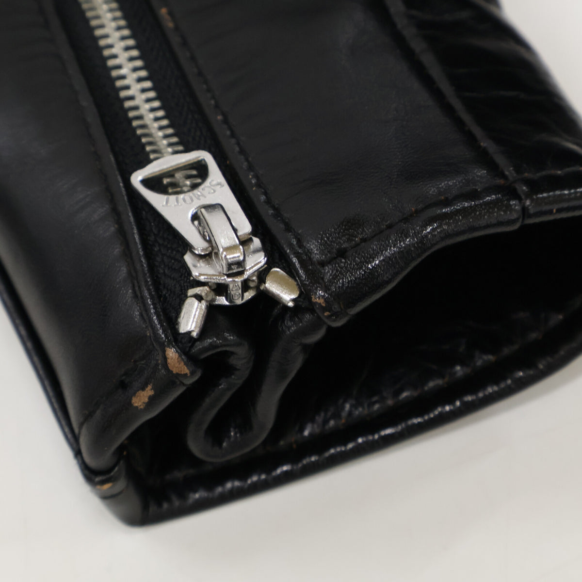 schott 613SJH ONESTAR Horsehide Double Rider Black Size 36