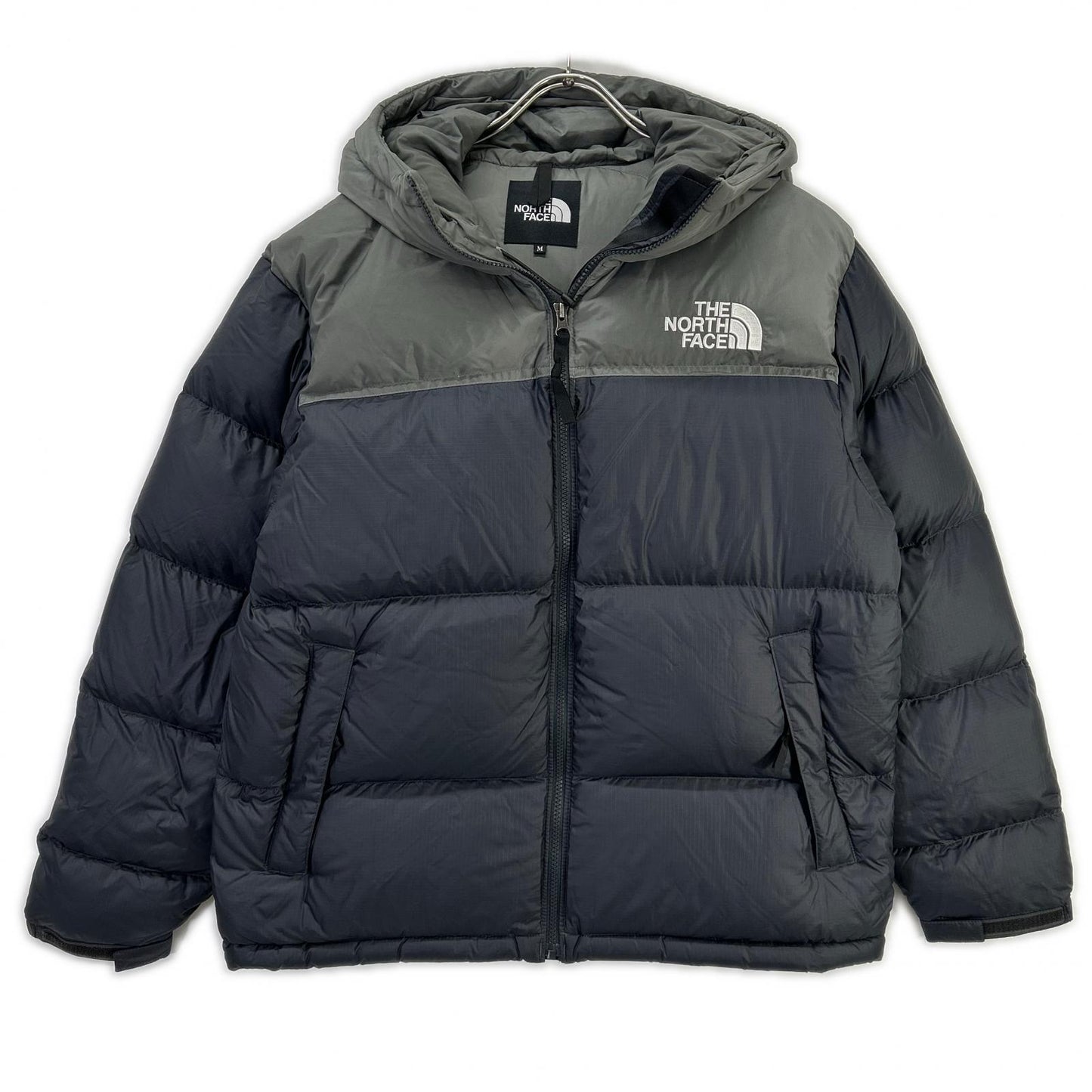 THE NORTH FACE Nuptse Hoodie Down Jacket Gray Size M