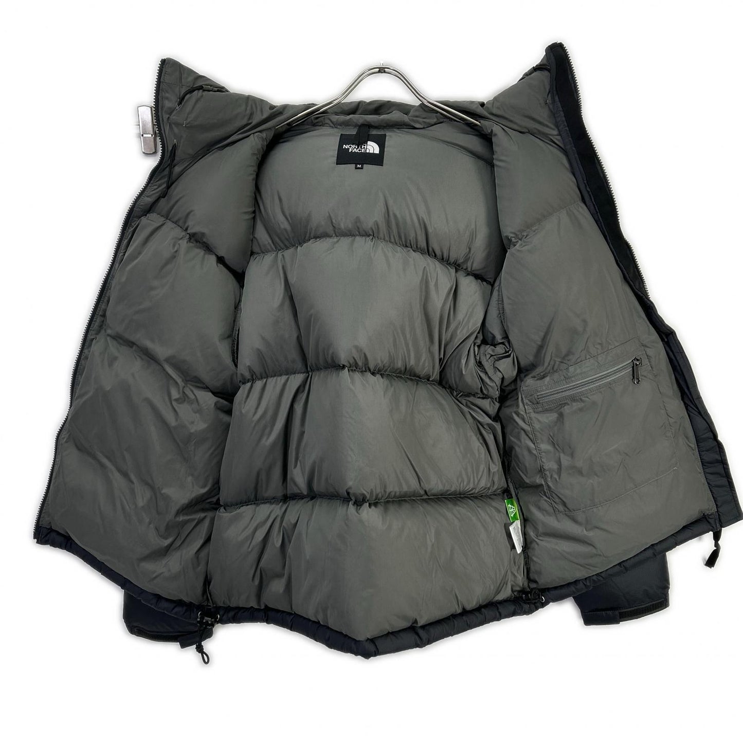 THE NORTH FACE Nuptse Hoodie Down Jacket Gray Size M