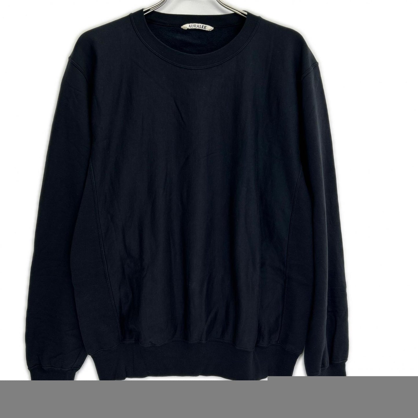 AURALEE 26SS Elastic High Gauge Sweat P/O Ink Black Size 3