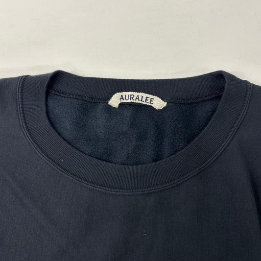 AURALEE 26SS Elastic High Gauge Sweat P/O Ink Black Size 3
