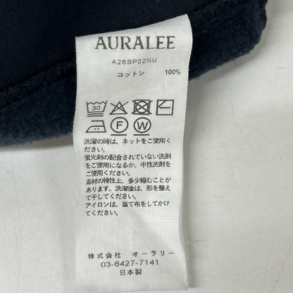 AURALEE 26SS Elastic High Gauge Sweat P/O Ink Black Size 3