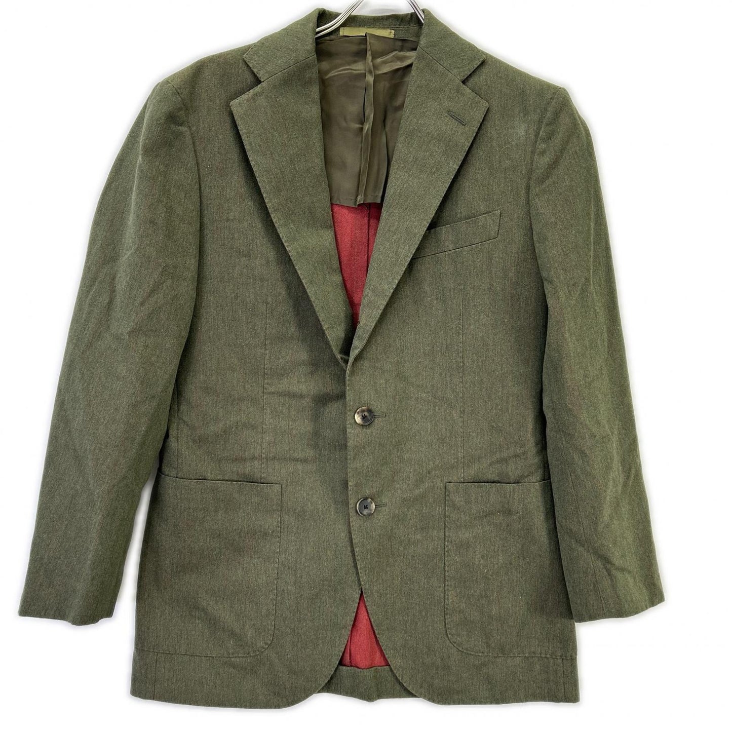 CARUSO Iridescent Herringbone Cotton 2B Blazer Size 46