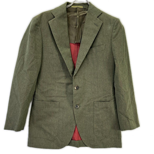 CARUSO Iridescent Herringbone Cotton 2B Blazer Size 46