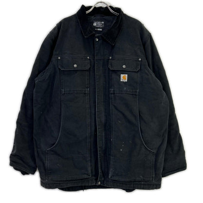 carhartt 103283 Black Traditional Duck Work Jacket Size XL