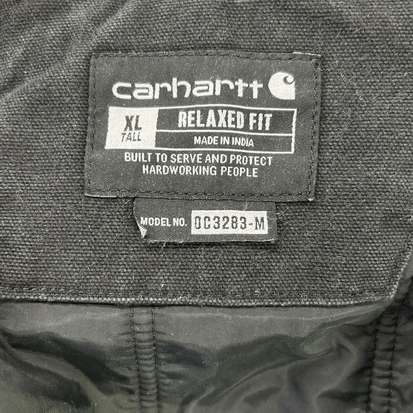 carhartt 103283 Black Traditional Duck Work Jacket Size XL