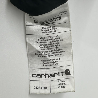 carhartt 103283 Black Traditional Duck Work Jacket Size XL
