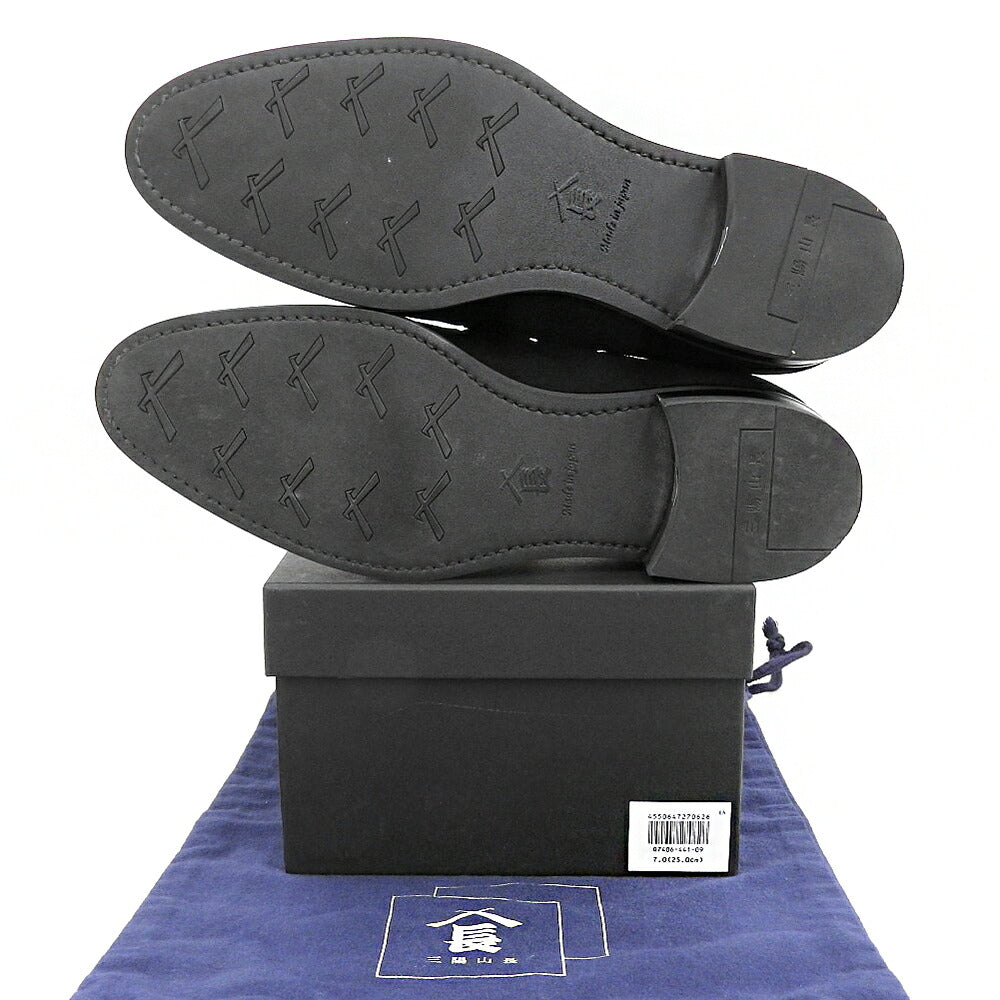 SHIKASABURO R Nubuck Tassel Loafers Black Size 7