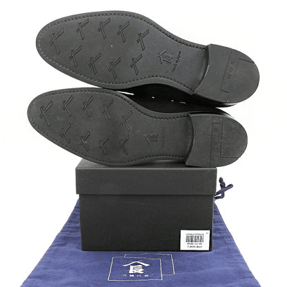 SHIKASABURO R Nubuck Tassel Loafers Black Size 7