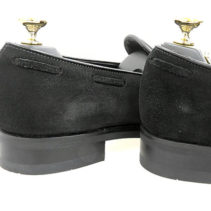 SHIKASABURO R Nubuck Tassel Loafers Black Size 7