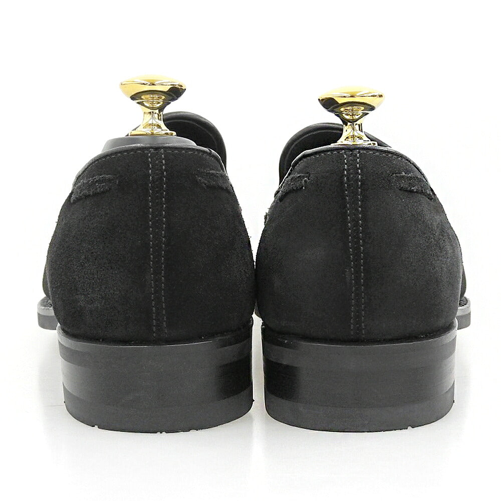 SHIKASABURO R Nubuck Tassel Loafers Black Size 7
