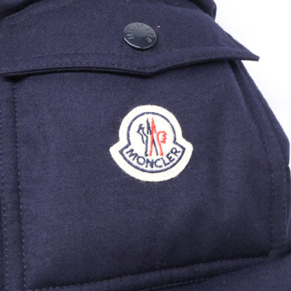 MONCLER MONTGENEVRE Wool Hooded Down Jacket Navy Size 2