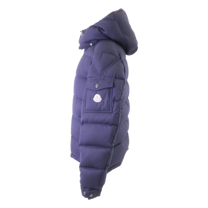 MONCLER MONTGENEVRE Wool Hooded Down Jacket Navy Size 2