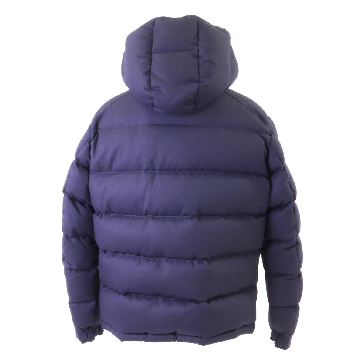 MONCLER MONTGENEVRE Wool Hooded Down Jacket Navy Size 2
