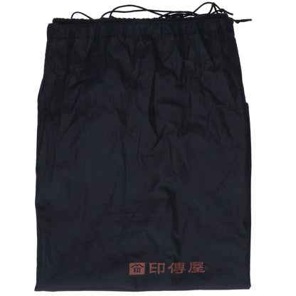 INDEN-YA Black Urushi Deer Leather Boston Bag Size ONE SIZE