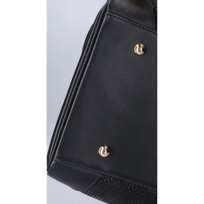 INDEN-YA Black Urushi Deer Leather Boston Bag Size ONE SIZE