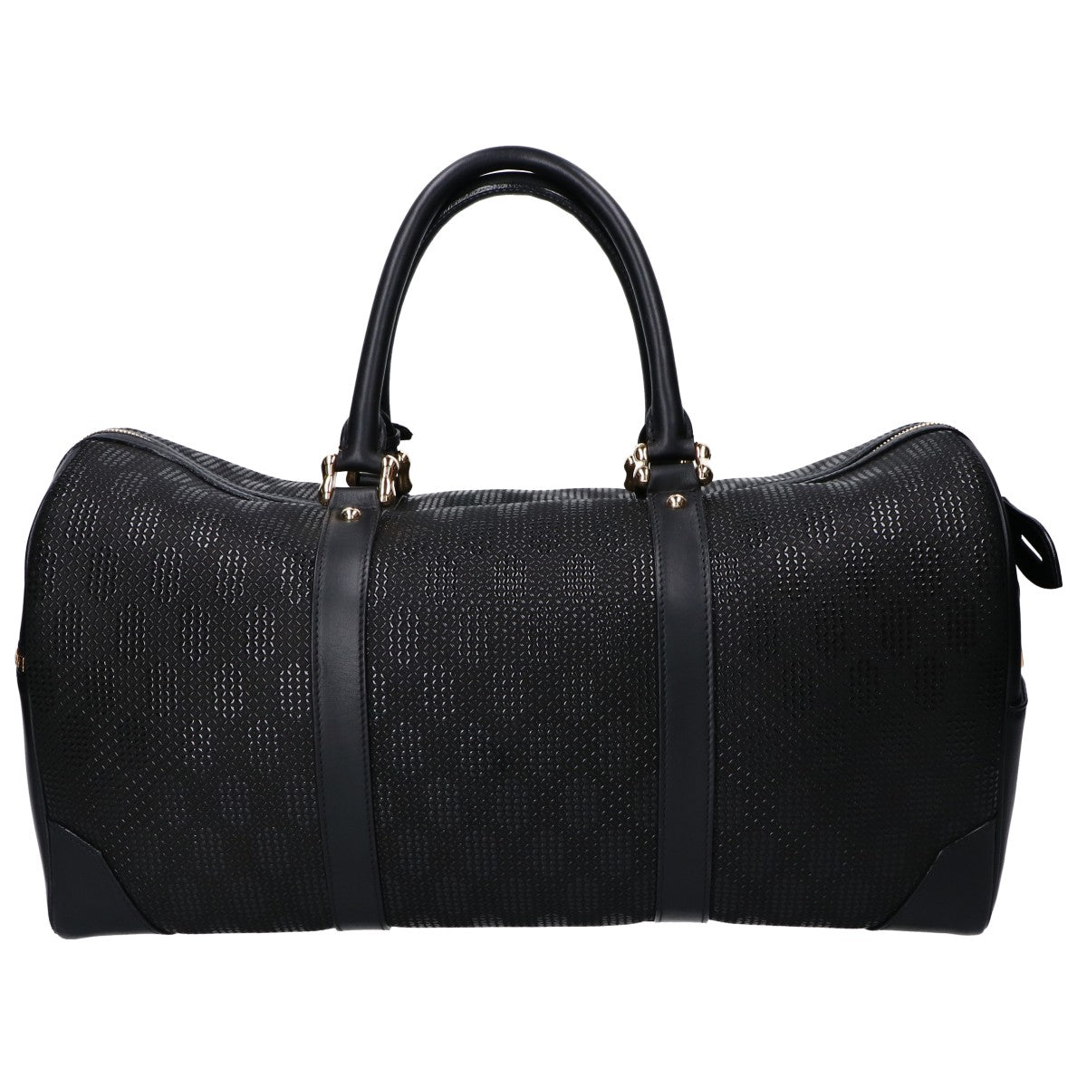 INDEN-YA Black Urushi Deer Leather Boston Bag Size ONE SIZE