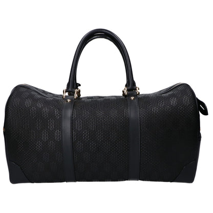 INDEN-YA Black Urushi Deer Leather Boston Bag Size ONE SIZE