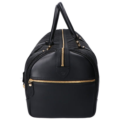 INDEN-YA Black Urushi Deer Leather Boston Bag Size ONE SIZE