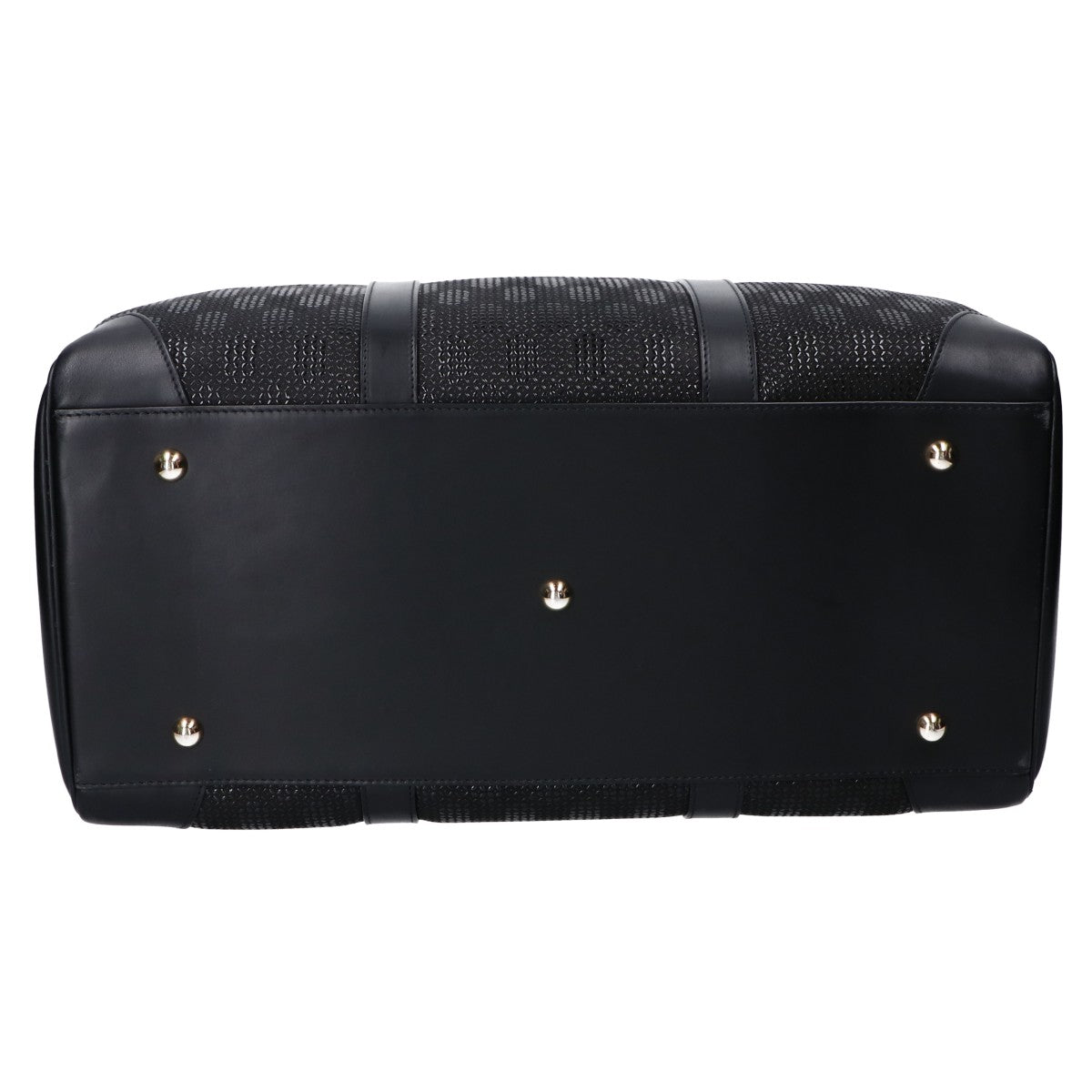 INDEN-YA Black Urushi Deer Leather Boston Bag Size ONE SIZE