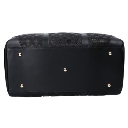 INDEN-YA Black Urushi Deer Leather Boston Bag Size ONE SIZE