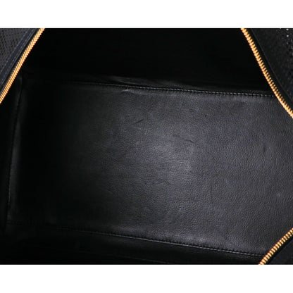 INDEN-YA Black Urushi Deer Leather Boston Bag Size ONE SIZE