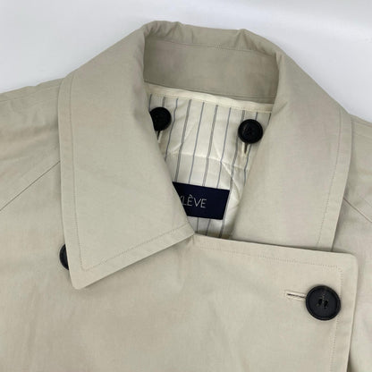 YLEVE '24 Light Beige Double-breasted Long Coat Size 1