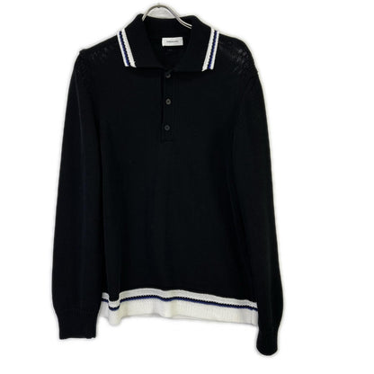 SalvatoreFerragamo 24SS Rayon Knit Polo Black Size M
