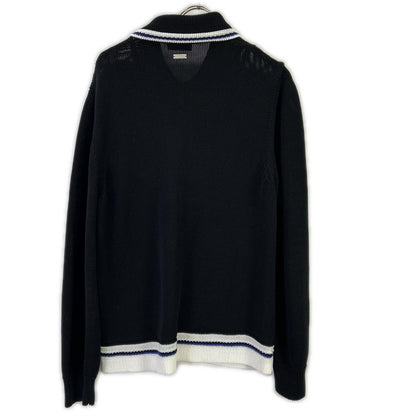 SalvatoreFerragamo 24SS Rayon Knit Polo Black Size M
